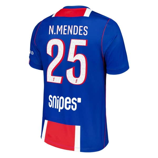 Maillot Paris Saint-Germain Nuno Mendes 25 Homme Domicile 2026-27