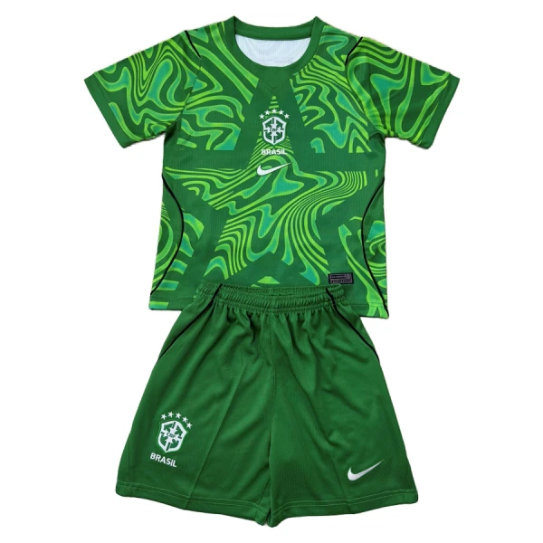 Maillot Gardien Brésil Enfant Domicile Coupe du Monde 2026 Verte
