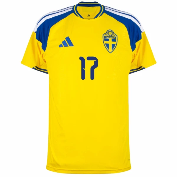 Maillot Suède Gyokeres 17 Homme Domicile Coupe du Monde 2026