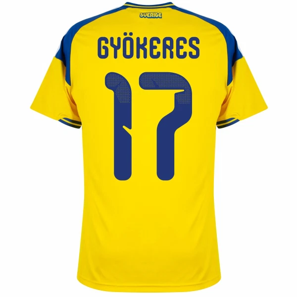 Maillot Suède Gyokeres 17 Homme Domicile Coupe du Monde 2026