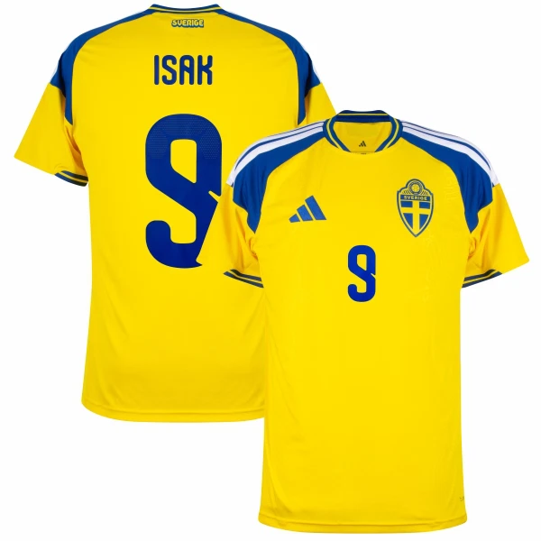 Maillot Suède Isak 9 Homme Domicile Coupe du Monde 2026