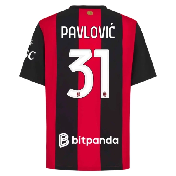 Maillot AC Milan Pavlovic 31 Homme Domicile 2026-27