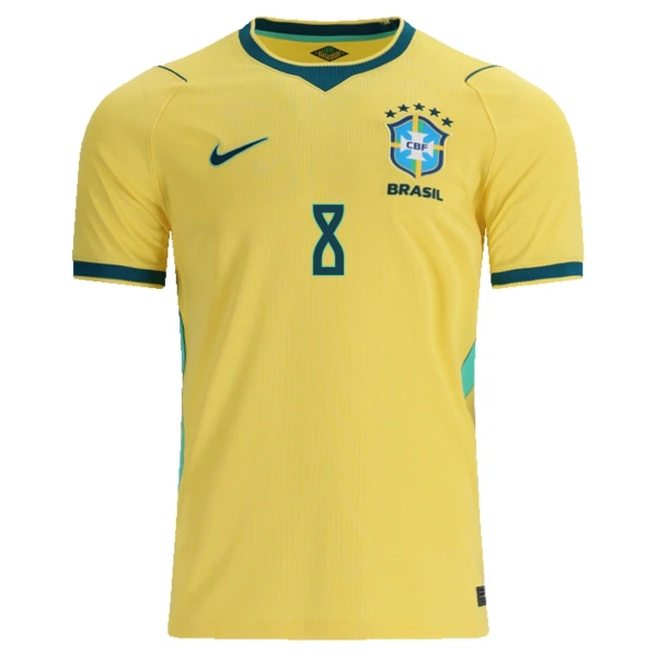 Maillot Brésil Bruno Guimaraes 8 Homme Domicile Coupe du Monde 2026