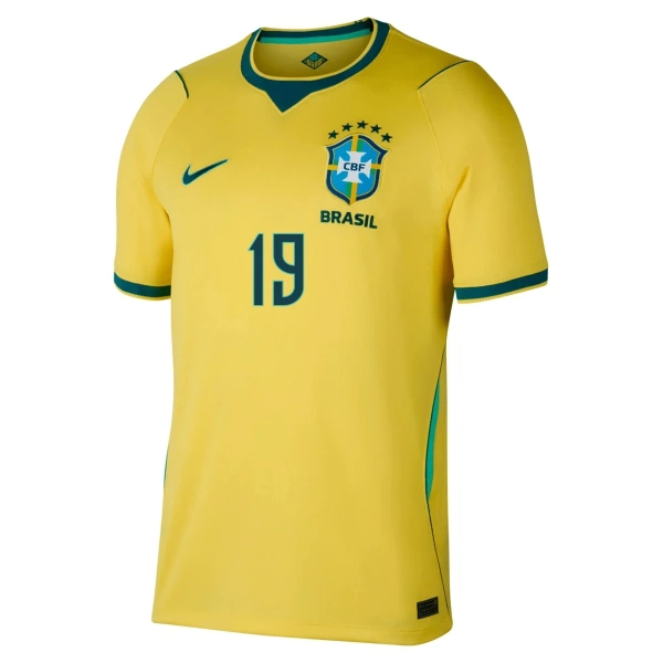 Maillot Brésil Endrick 19 Homme Domicile Coupe du Monde 2026