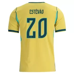 Maillot Brésil Estevao 20 Homme Domicile Coupe du Monde 2026