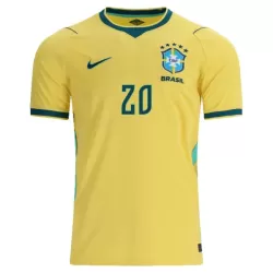 Maillot Brésil Estevao 20 Homme Domicile Coupe du Monde 2026