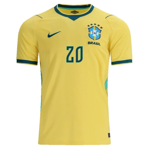 Maillot Brésil Estevao 20 Homme Domicile Coupe du Monde 2026