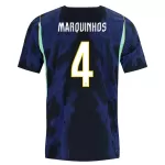 Maillot Brésil Marquinhos 4 Homme Extérieur Coupe du Monde 2026