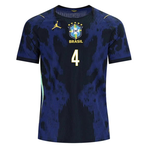 Maillot Brésil Marquinhos 4 Homme Extérieur Coupe du Monde 2026