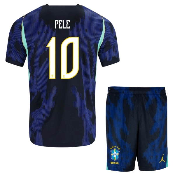 Maillot Brésil Pele 10 Enfant Extérieur Coupe du Monde 2026