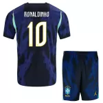 Maillot Brésil Ronaldinho 10 Enfant Extérieur Coupe du Monde 2026