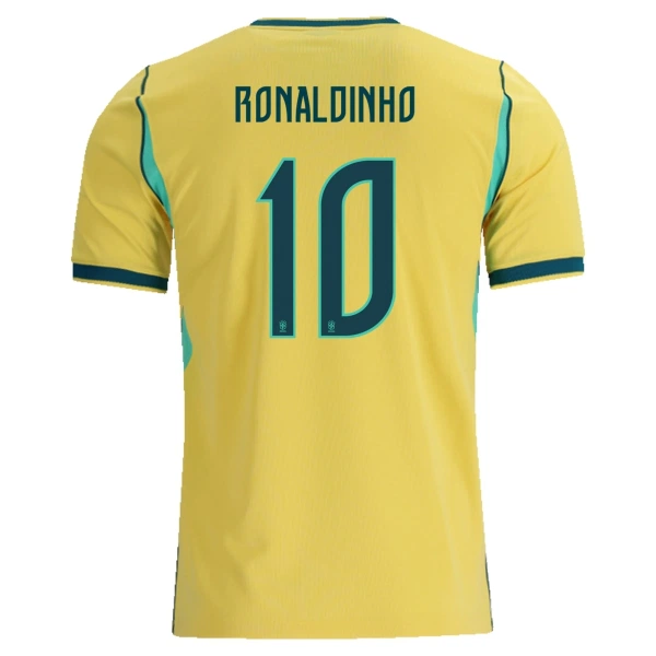 Maillot Brésil Ronaldinho 10 Homme Domicile Coupe du Monde 2026