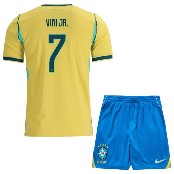 Maillot Brésil Vini JR. 7 Enfant Domicile Coupe du Monde 2026