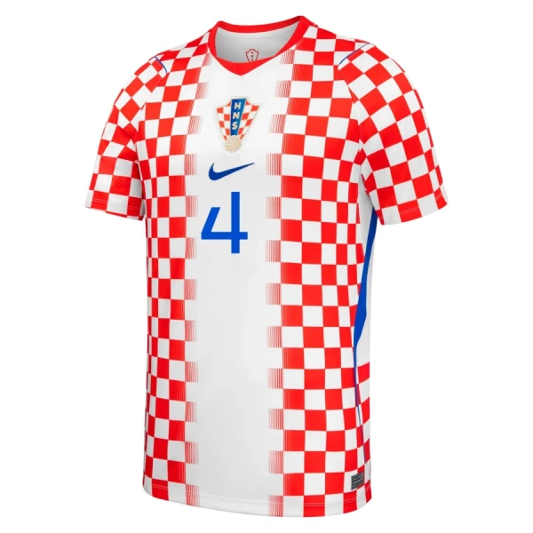 Maillot Croatie Gvardiol 4 Enfant Domicile Coupe du Monde 2026