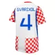 Maillot Croatie Gvardiol 4 Enfant Domicile Coupe du Monde 2026