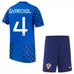 Maillot Croatie Gvardiol 4 Enfant Extérieur Coupe du Monde 2026
