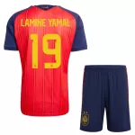 Maillot Espagne 2 Stars Lamine Yamal 19 Enfant Domicile Coupe du Monde 2026