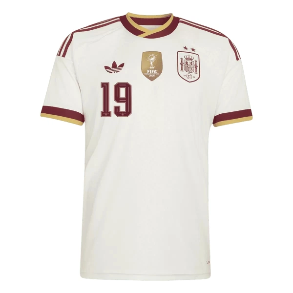 Maillot Espagne 2 Stars Lamine Yamal 19 Enfant Extérieur Coupe du Monde 2026