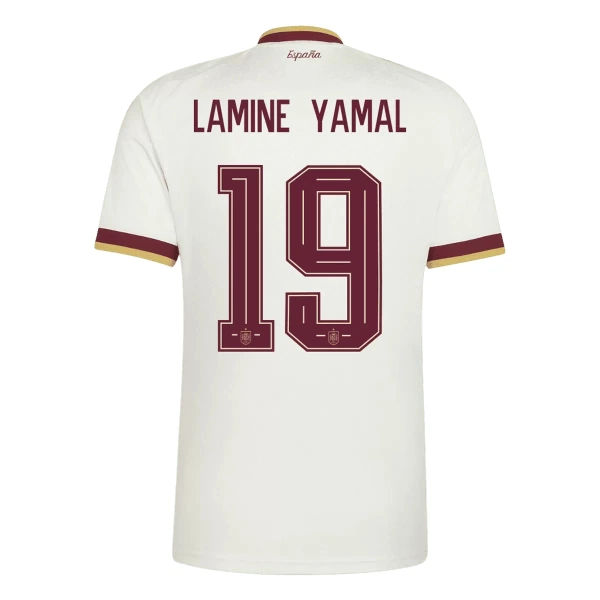 Maillot Espagne 2 Stars Lamine Yamal 19 Enfant Extérieur Coupe du Monde 2026