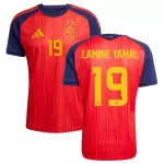 Maillot Espagne 2 Stars Lamine Yamal 19 Homme Domicile Coupe du Monde 2026