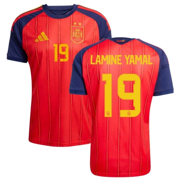 Maillot Espagne 2 Stars Lamine Yamal 19 Homme Domicile Coupe du Monde 2026 Maillot Espagne 2 Stars Lamine Yamal 19 Homme Domicile Coupe du Monde 2026