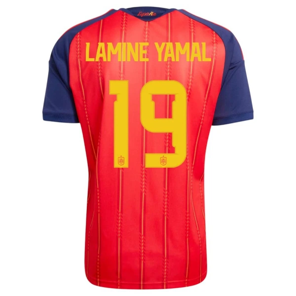 Maillot Espagne 2 Stars Lamine Yamal 19 Homme Domicile Coupe du Monde 2026