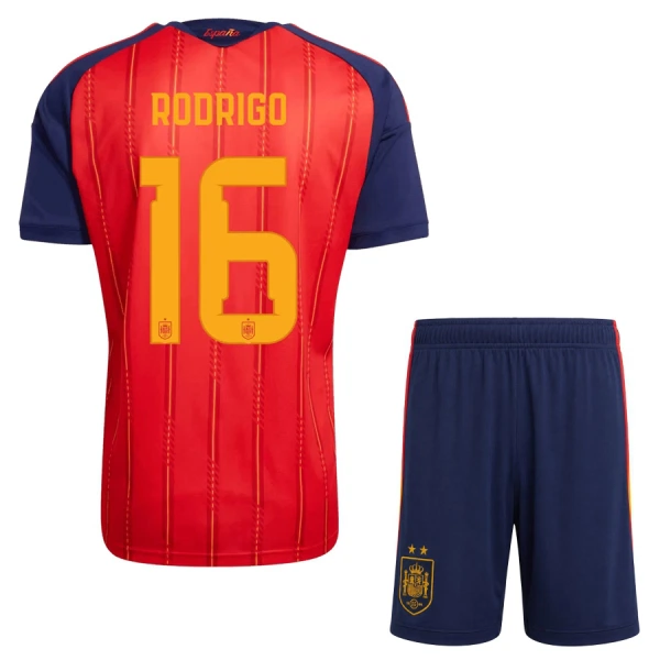 Maillot Espagne 2 Stars Rodrigo 16 Enfant Domicile Coupe du Monde 2026 Maillot Espagne 2 Stars Rodrigo 16 Enfant Domicile Coupe du Monde 2026