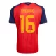 Maillot Espagne 2 Stars Rodrigo 16 Homme Domicile Coupe du Monde 2026