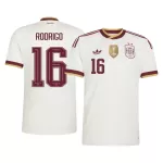 Maillot Espagne 2 Stars Rodrigo 16 Homme Extérieur Coupe du Monde 2026