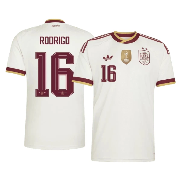 Maillot Espagne 2 Stars Rodrigo 16 Homme Extérieur Coupe du Monde 2026 Maillot Espagne 2 Stars Rodrigo 16 Homme Extérieur Coupe du Monde 2026