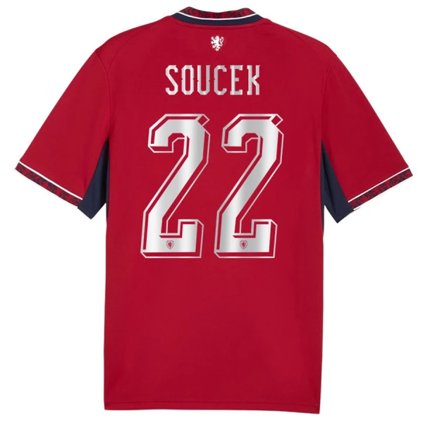 Maillot République Tchèque Soucek 22 Homme Domicile Coupe du Monde 2026 Maillot République Tchèque Soucek 22 Homme Domicile Coupe du Monde 2026