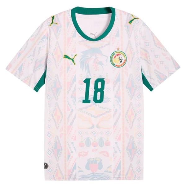 Maillot Sénégal Sarr 18 Homme Domicile Coupe du Monde 2026