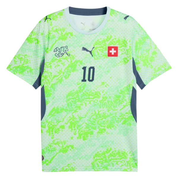 Maillot Suisse Granit Xhaka 10 Homme Extérieur Coupe du Monde 2026