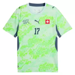 Maillot Suisse Vargas 17 Homme Extérieur Coupe du Monde 2026