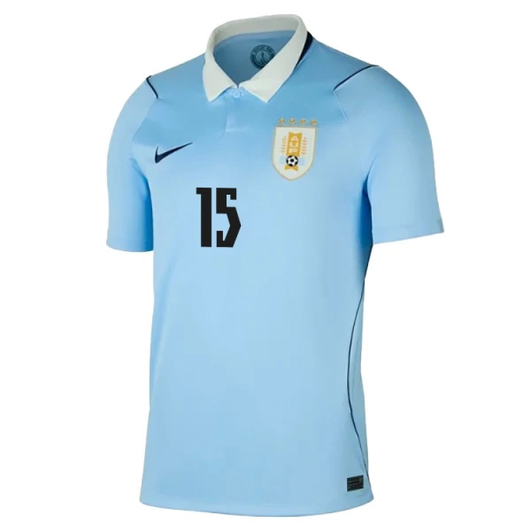 Maillot Uruguay Federico Valverde 15 Homme Domicile Coupe du Monde 2026