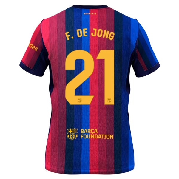Maillot FC Barcelone Frenkie de Jong 21 Homme Domicile 2026-27 Maillot FC Barcelone Frenkie de Jong 21 Homme Domicile 2026-27