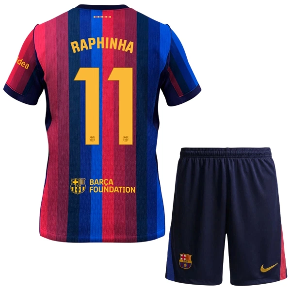 Maillot FC Barcelone Raphinha 11 Enfant Domicile 2026-27 Maillot FC Barcelone Raphinha 11 Enfant Domicile 2026-27