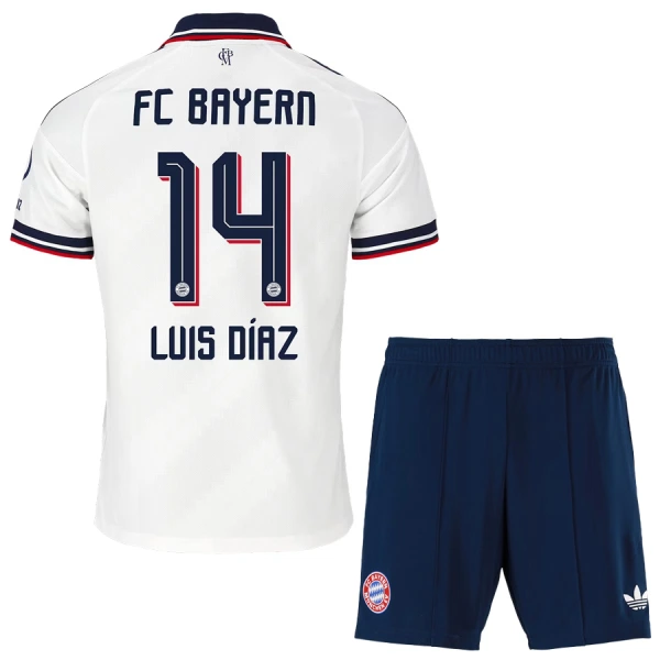 Maillot FC Bayern Munich Luis Diaz 14 Enfant Extérieur 2026-27