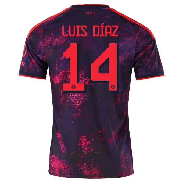 Maillot FC Bayern Munich Luis Diaz 14 Homme Third 2026-27 Maillot FC Bayern Munich Luis Diaz 14 Homme Third 2026-27