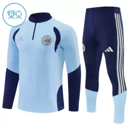 Ajax Amsterdam Sweat d'Entraînement Enfant 2026-27 Quart-Zip Bleue Ajax Amsterdam Sweat d'Entraînement Enfant 2026-27 Quart-Zip Bleue