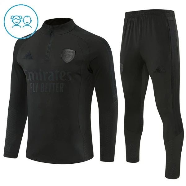 Arsenal Sweat d'Entraînement Enfant 2026-27 Quart-Zip Noire Arsenal Sweat d'Entraînement Enfant 2026-27 Quart-Zip Noire