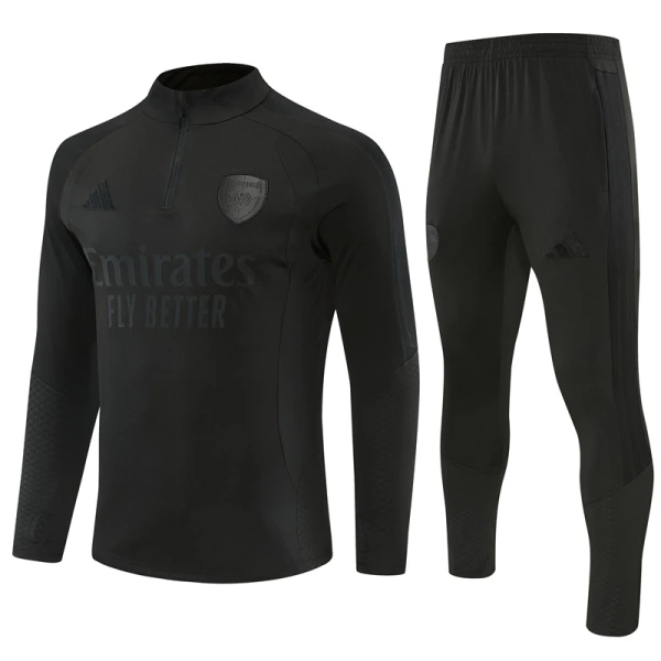 Arsenal Sweat d'Entraînement Homme 2026-27 Quart-Zip Noire Arsenal Sweat d'Entraînement Homme 2026-27 Quart-Zip Noire