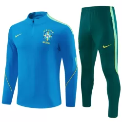 Brésil Sweat d'Entraînement Homme 2026-27 Quart-Zip Bleue Brésil Sweat d'Entraînement Homme 2026-27 Quart-Zip Bleue