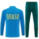 Brésil Sweat d'Entraînement Homme 2026-27 Quart-Zip Bleue