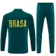 Brésil Sweat d'Entraînement Homme 2026-27 Quart-Zip Verte