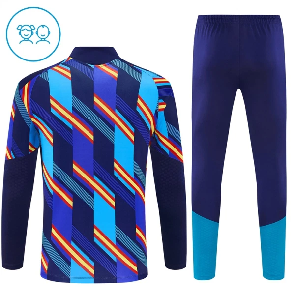 Espagne Sweat d'Entraînement Enfant 2026-27 Quart-Zip Bleue
