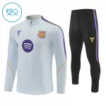 FC Barcelone Sweat d'Entraînement Enfant 2026-27 Quart-Zip Blanche