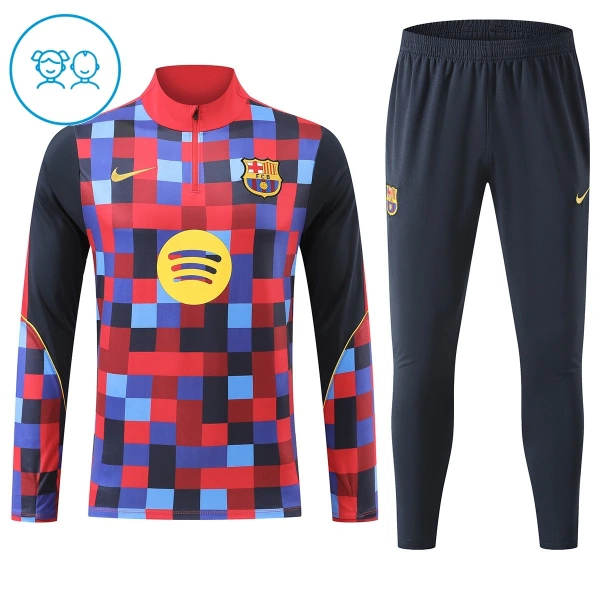 FC Barcelone Sweat d'Entraînement Enfant 2026-27 Quart-Zip Rouge FC Barcelone Sweat d'Entraînement Enfant 2026-27 Quart-Zip Rouge