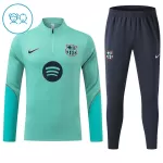 FC Barcelone Sweat d'Entraînement Enfant 2026-27 Quart-Zip Verte