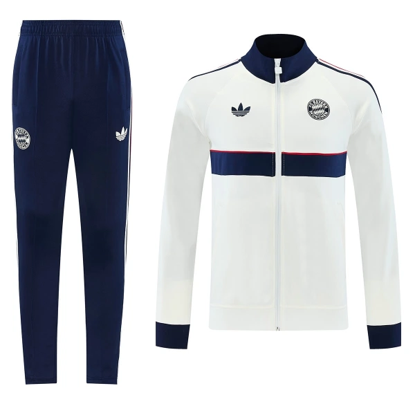 FC Bayern Munich Ensemble Vestes d'Entraînement Homme 2026-27 Blanche FC Bayern Munich Ensemble Vestes d'Entraînement Homme 2026-27 Blanche